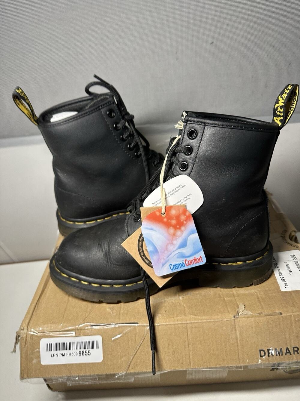 Dr. Martens Unisex 1460 Originals 8-Eye Black Soft Toe 6 Inch Sz 5